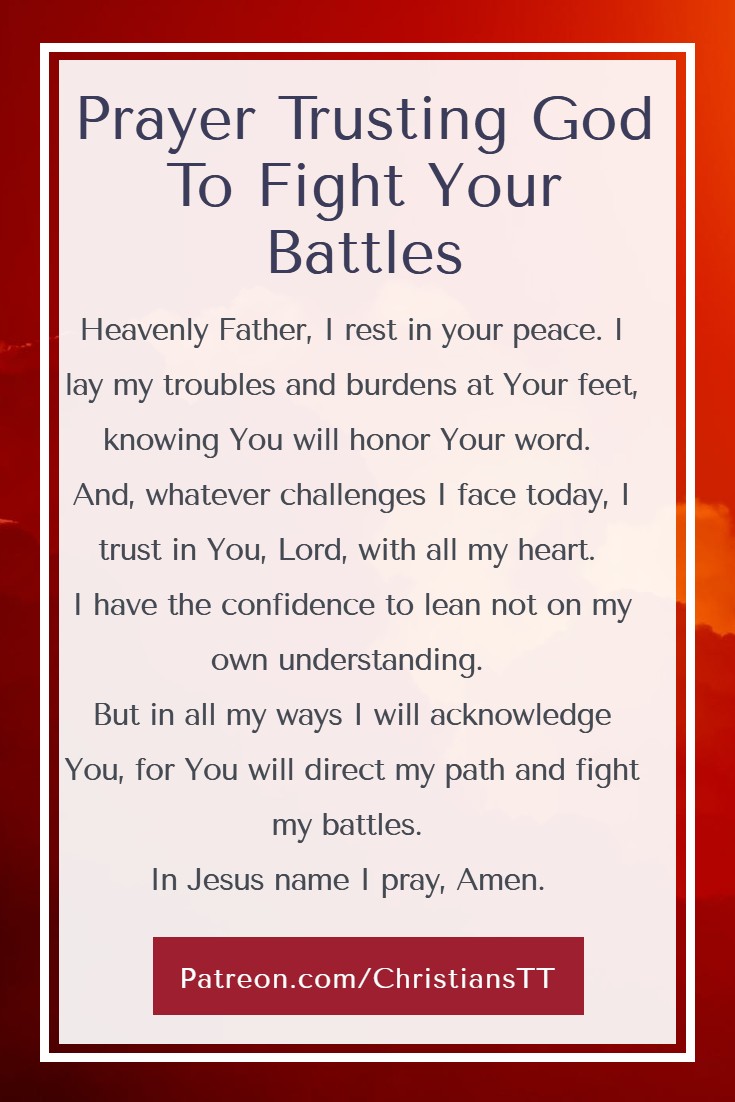 Prayer Trusting God To Fight Your Battles